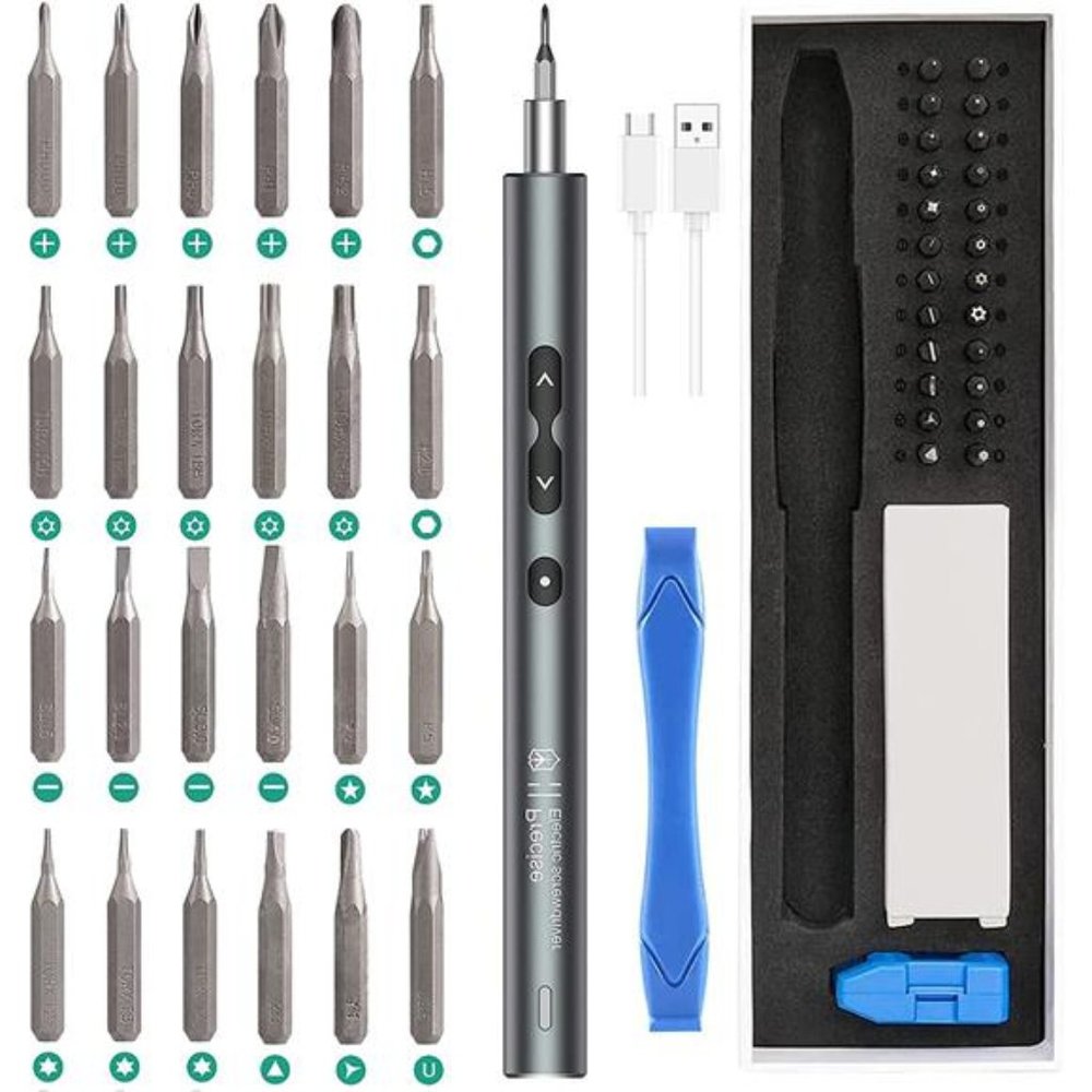 Electric Screwdriver (Newest)28in1 Cordless Mini Power Precision Screwdriver Set